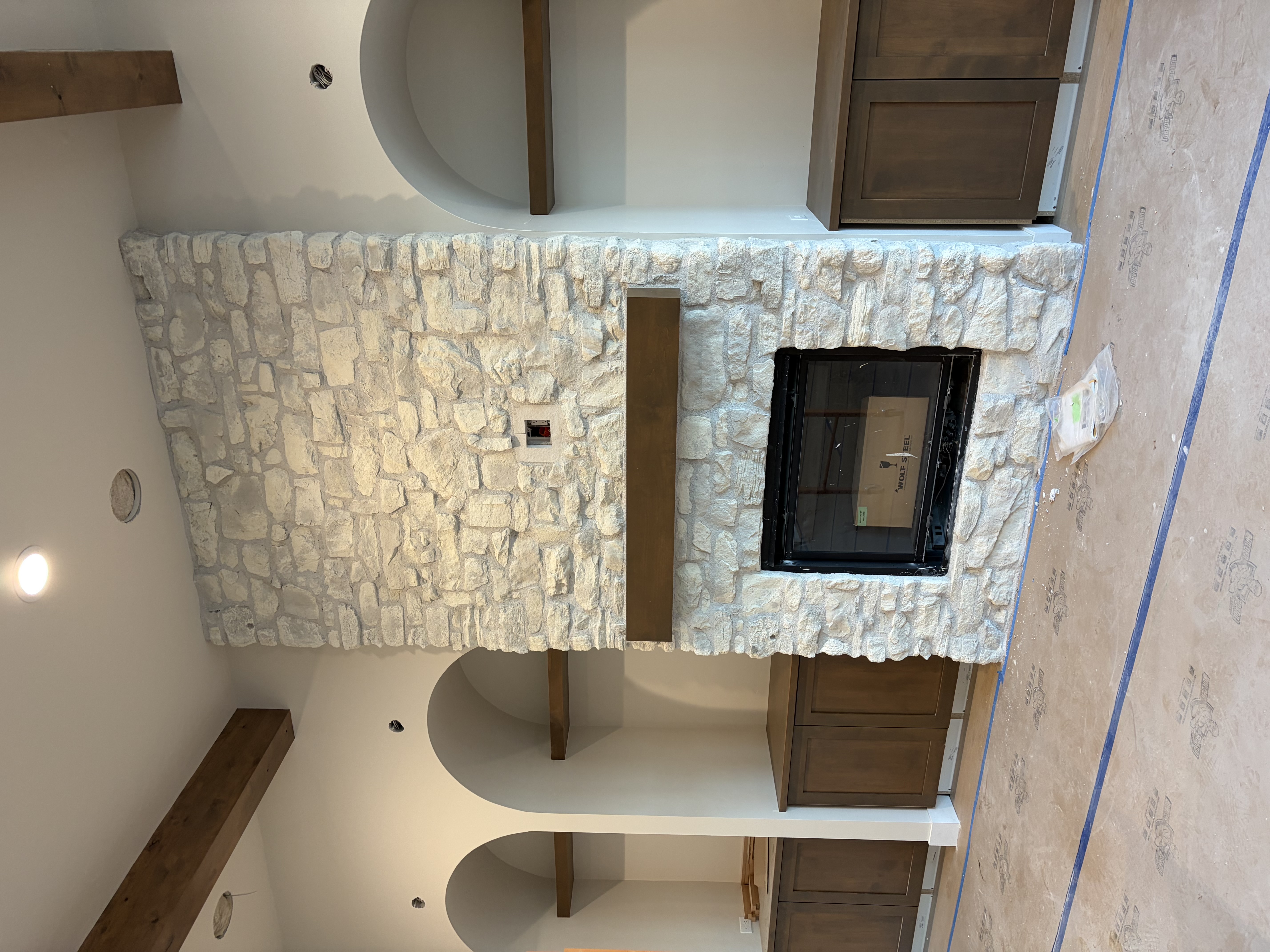 Stone Fireplace — In Progress