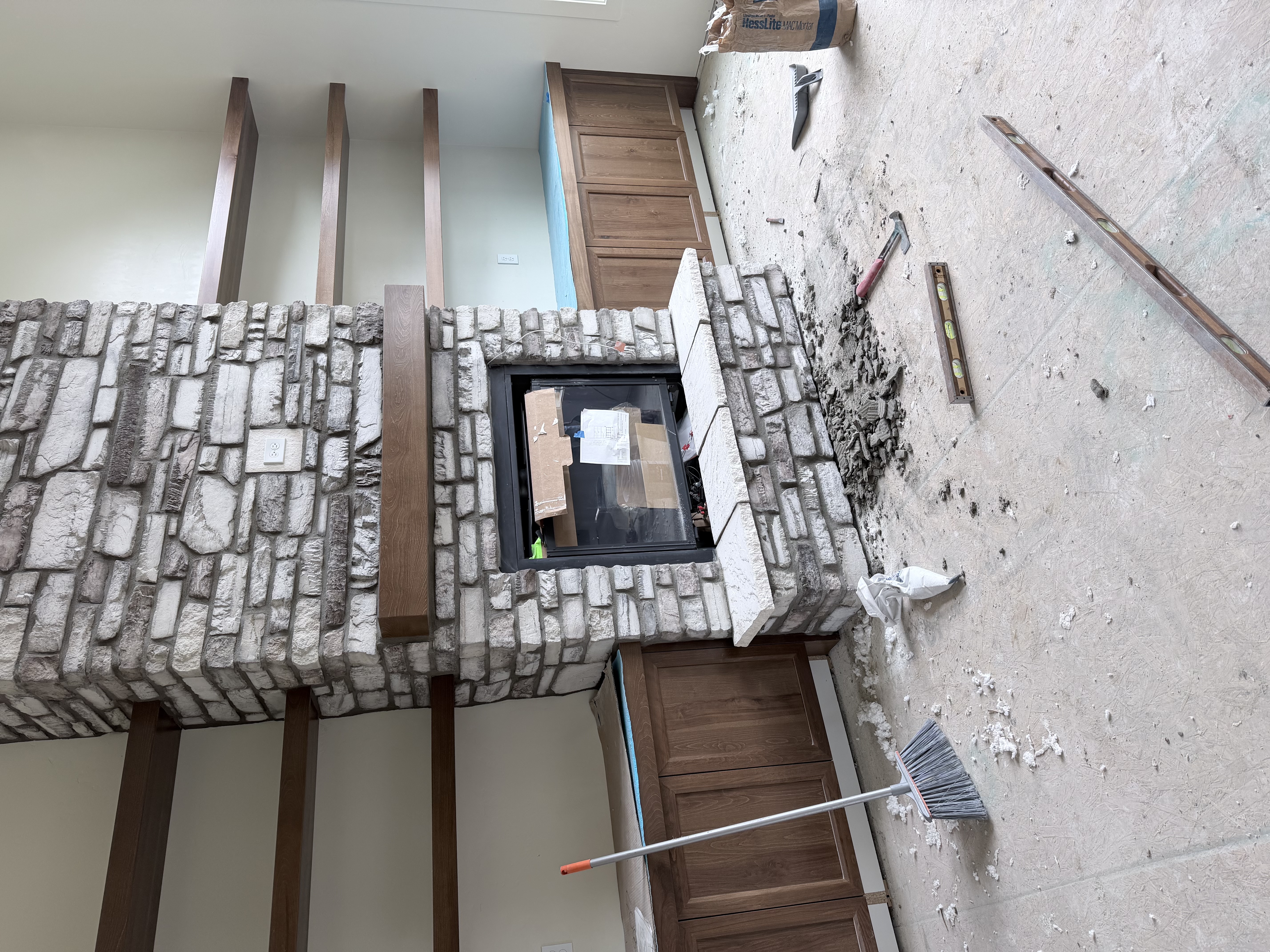 Stone Fireplace — In Progress